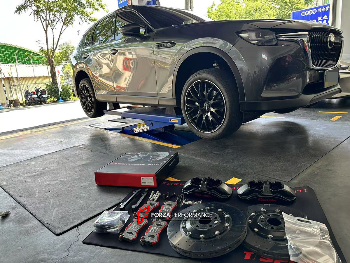 CARBON CERAMIC BIG BRAKE KIT BBK for MAZDA CX-60 KH 2022+

Forza Performance Group offers various types of big brake kits, all types of aftermarket brake calipers, as well as genuine original brands of all types, such as AP Racing, Brembo, Akebono, AMG, M Performance, Audi, Porsche, Lamborghini, Toyota TRD, etc.

Material: Carbon Ceramic

Current set includes:

2x Authentic Brembo GT350 6 Pot Front Brake Calipers

2x Front Brake Discs 410 mm

2x Brake Caliper Adapters
2x Brake Pads

PLEASE INCLUDE YOUR VIN,