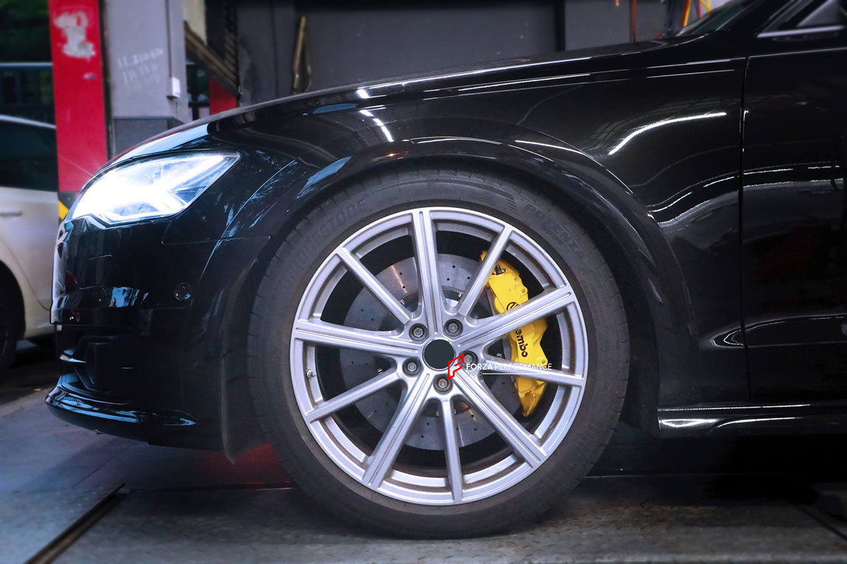 CARBON CERAMIC BIG BRAKE KIT for AUDI A6 ALLROAD C8 2019 - 2023

Forza Performance Group offers various types of big brake kits, all types of aftermarket brake calipers, as well as genuine original brands of all types, such as AP Racing, Brembo, Akebono, AMG, M Performance, Audi, Porsche, Lamborghini, Toyota TRD, etc.

Material: Carbon Ceramic

Current set includes:

2x Authentic Brembo GT6 6 Pot Front Brake Calipers

2x Front Brake Discs 380 mm

2x Brake Caliper Adapters
2x Brake Pads

PLEASE INCLUDE YOUR 