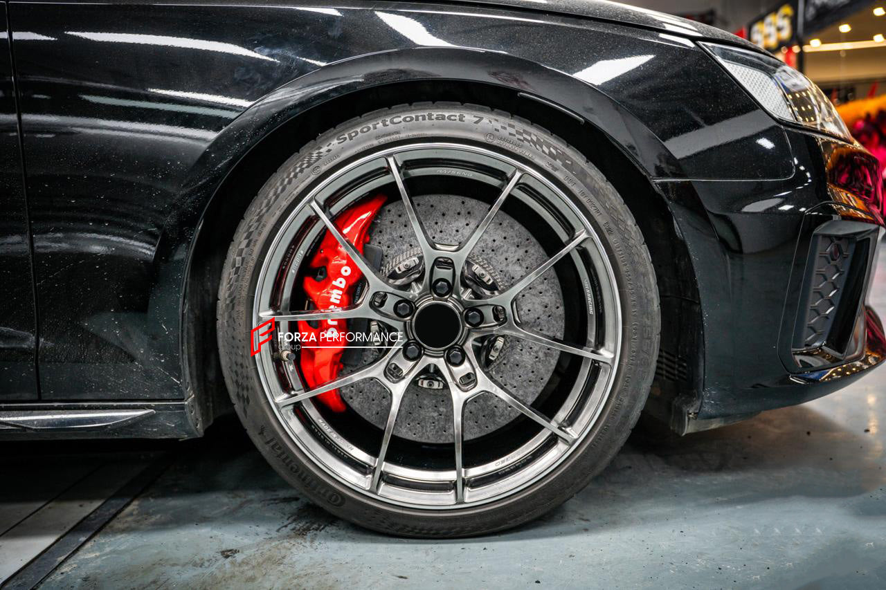 CARBON CERAMIC BIG BRAKE KIT for AUDI S4 B9 FACELIFT 2019+

Forza Performance Group offers various types of big brake kits, all types of aftermarket brake calipers, as well as genuine original brands of all types, such as AP Racing, Brembo, Akebono, AMG, M Performance, Audi, Porsche, Lamborghini, Toyota TRD, etc.

Material:&nbsp;Carbon Ceramic

Current set includes:

2x Authentic Brembo BM6 6 Pot Front Brake Calipers

2x Front Brake Discs 390 mm

2x Brake Caliper Adapters
2x Brake Pads

PLEASE INCLUDE YOUR 