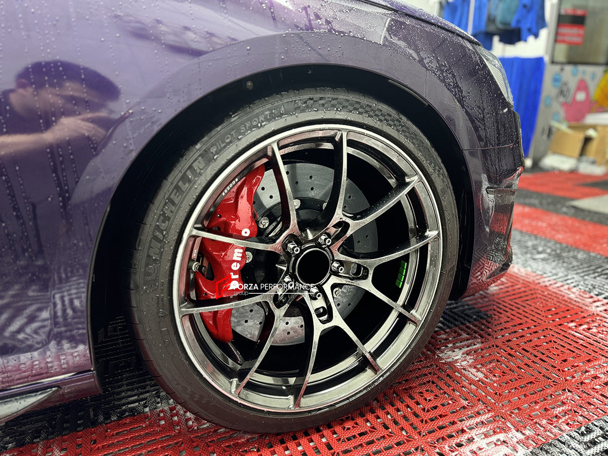 CARBON CERAMIC BIG BRAKE KIT for AUDI S4

Forza Performance Group offers various types of big brake kits, all types of aftermarket brake calipers, as well as genuine original brands of all types, such as AP Racing, Brembo, Akebono, AMG, M Performance, Audi, Porsche, Lamborghini, Toyota TRD, etc.

Material: Carbon Ceramic

Current set includes:

2x Authentic Brembo BM6 6 Pot Front Brake Calipers

2x Front Brake Discs 380 mm

2x Brake Caliper Adapters
2x Brake Pads

PLEASE INCLUDE YOUR VIN, MODEL AND YEAR WHE