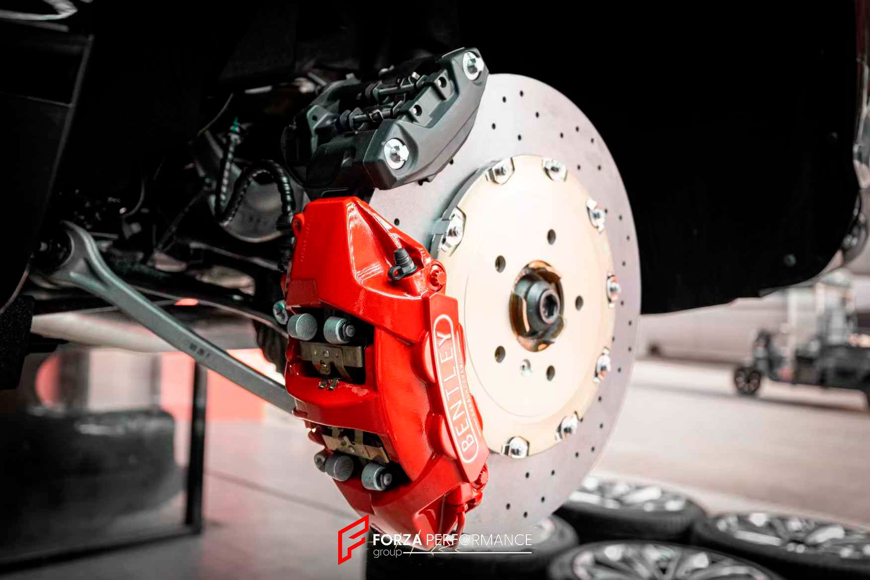 CARBON CERAMIC BIG BRAKE KIT for BENTLEY BENTAYGA PL71 FACELIFT 2020+

Forza Performance Group offers various types of big brake kits, all types of aftermarket brake calipers, as well as genuine original brands of all types, such as AP Racing, Brembo, Akebono, AMG, M Performance, Audi, Porsche, Lamborghini, Toyota TRD, etc.

Material: Carbon Ceramic

Current set includes:

2x Authentic Akebono 10 Pot Front Brake Calipers

2x Authentic Brembo 4 pot Rear Brake Calipers
2x Electronic Parking Brakes
2x Front Br