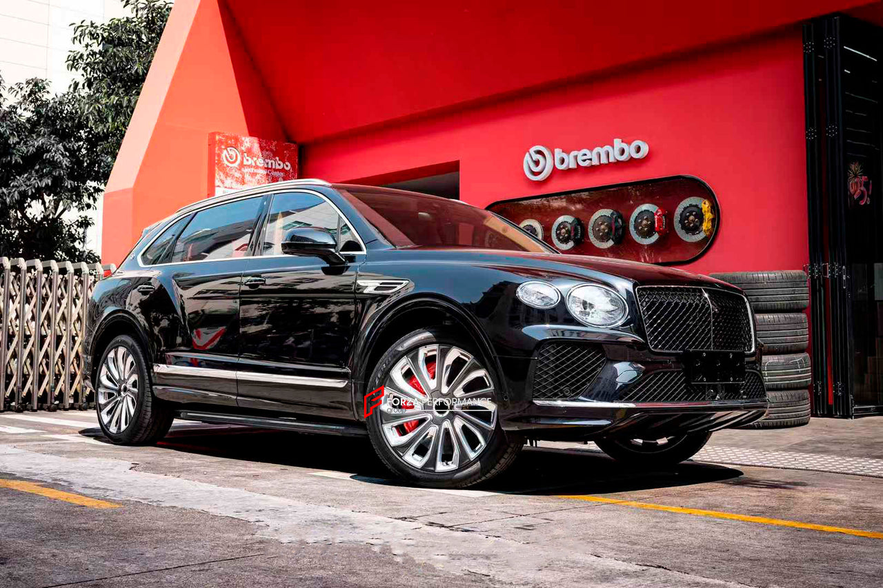 CARBON CERAMIC BIG BRAKE KIT for BENTLEY BENTAYGA PL71 FACELIFT 2020+

Forza Performance Group offers various types of big brake kits, all types of aftermarket brake calipers, as well as genuine original brands of all types, such as AP Racing, Brembo, Akebono, AMG, M Performance, Audi, Porsche, Lamborghini, Toyota TRD, etc.

Material: Carbon Ceramic

Current set includes:

2x Authentic Akebono 10 Pot Front Brake Calipers

2x Authentic Brembo 4 pot Rear Brake Calipers
2x Electronic Parking Brakes
2x Front Br