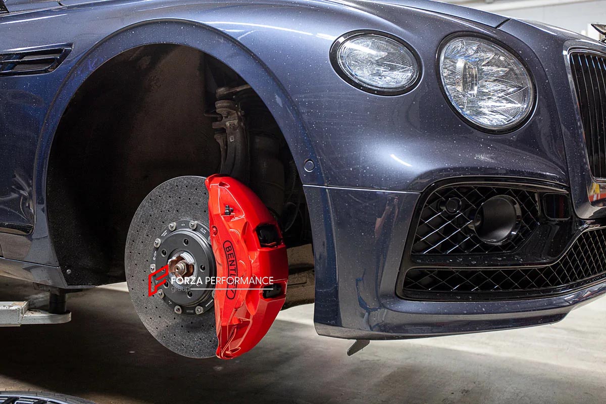 CARBON CERAMIC BIG BRAKE KIT for BENTLEY FLYING SPUR 2019+

Forza Performance Group offers various types of big brake kits, all types of aftermarket brake calipers, as well as genuine original brands of all types, such as AP Racing, Brembo, Akebono, AMG, M Performance, Audi, Porsche, Lamborghini, Toyota TRD, etc.

Material: Carbon Ceramic

Current set includes:

2x Authentic Akebono 10 Pot Front Brake Calipers

2x Authentic Brembo 4 pot Rear Brake Calipers

2x Front Brake Discs 420 mm

2x Rear Brake Discs 4