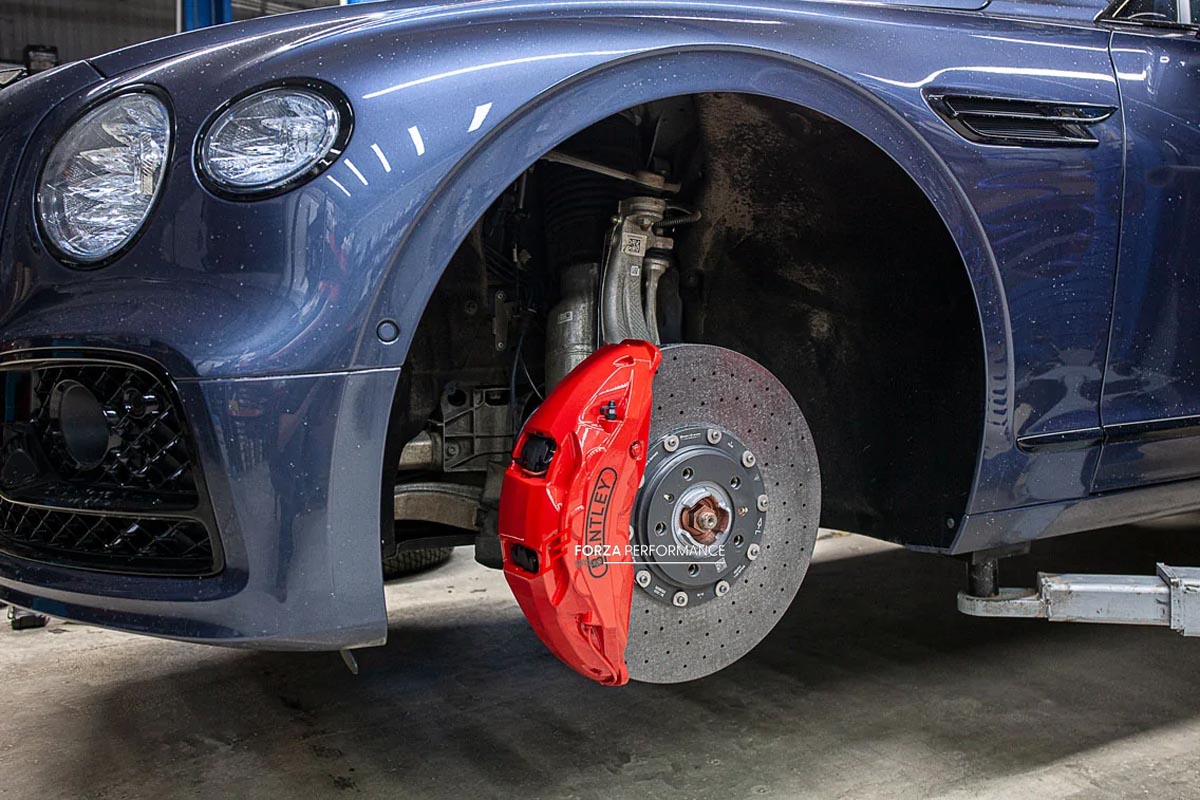 CARBON CERAMIC BIG BRAKE KIT for BENTLEY FLYING SPUR 2019+

Forza Performance Group offers various types of big brake kits, all types of aftermarket brake calipers, as well as genuine original brands of all types, such as AP Racing, Brembo, Akebono, AMG, M Performance, Audi, Porsche, Lamborghini, Toyota TRD, etc.

Material: Carbon Ceramic

Current set includes:

2x Authentic Akebono 10 Pot Front Brake Calipers

2x Authentic Brembo 4 pot Rear Brake Calipers

2x Front Brake Discs 420 mm

2x Rear Brake Discs 4