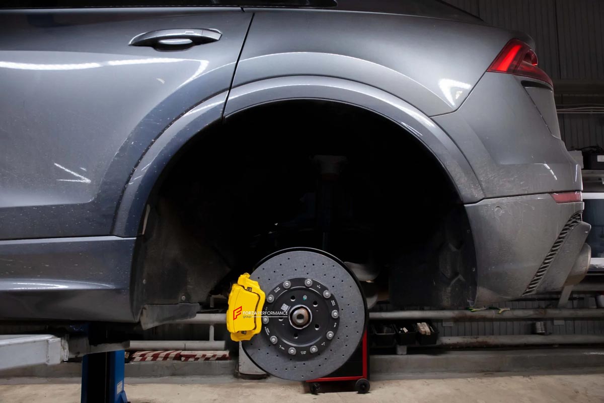 CARBON CERAMIC BIG BRAKE KIT for BIG BRAKE KIT for AUDI RS Q8 4M 2019 - 2024
Forza Performance Group offers various types of big brake kits, all types of aftermarket brake calipers, as well as genuine original brands of all types, such as AP Racing, Brembo, Akebono, AMG, M Performance, Audi, Porsche, Lamborghini, Toyota TRD, etc.
Material: Carbon Ceramic
Current set includes:
2x Authentic Akebono 10 Pot Front Brake Calipers
2x 1 pot Rear Brake Calipers
2x Front Brake Discs 440 mm
2x Rear Brake Discs 37