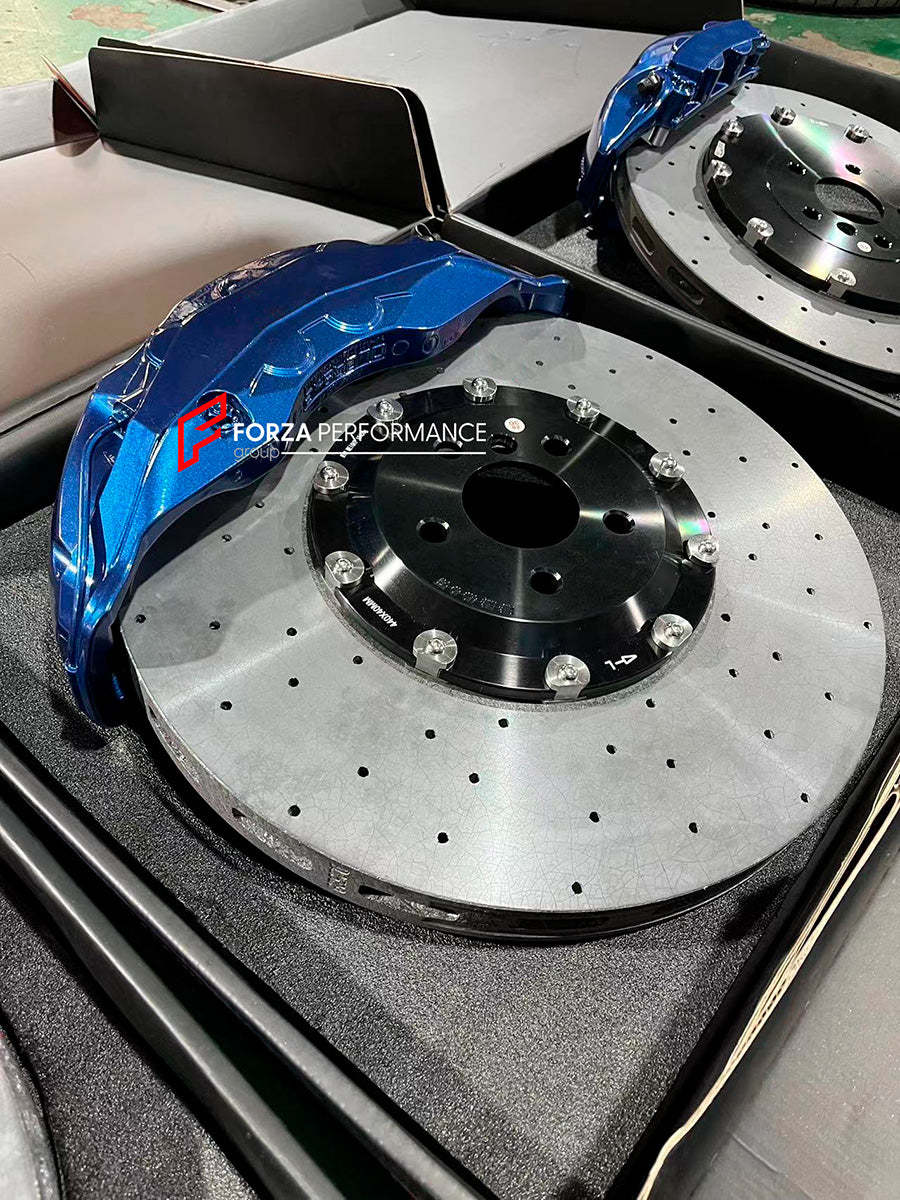 CARBON CERAMIC BIG BRAKE KIT for BIG BRAKE KIT for BMW X7 G07 LCI 2022+

Forza Performance Group offers various types of big brake kits, all types of aftermarket brake calipers, as well as genuine original brands of all types, such as AP Racing, Brembo, Akebono, AMG, M Performance, Audi, Porsche, Lamborghini, Toyota TRD, etc.

Material: Carbon Ceramic

Current set includes:

2x Authentic Akebono 10 Pot Front Brake Calipers
2x 4 pot Rear Brake Calipers with EPB
2x Front Brake Discs 440 mm

2x Rear Brake Disc