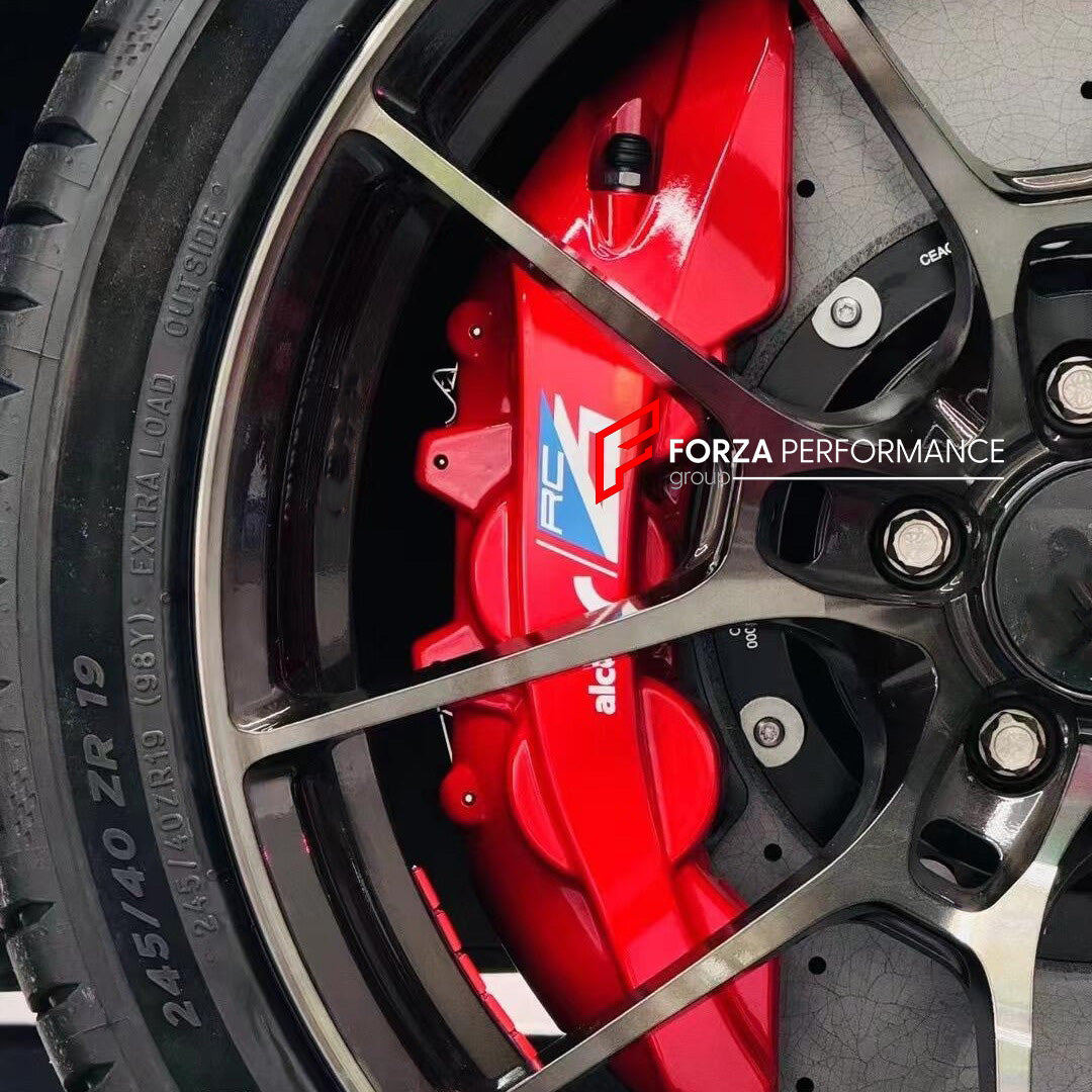 CARBON CERAMIC BIG BRAKE KIT for BMW 5-SERIES 540i G30 LCI 2020 - 2024

Forza Performance Group offers various types of big brake kits, all types of aftermarket brake calipers, as well as genuine original brands of all types, such as AP Racing, Brembo, Akebono, AMG, M Performance, Audi, Porsche, Lamborghini, Toyota TRD, etc.

Material: Carbon Ceramic

Current set includes:

2x Authentic Alcon AC6 6 Pot Front Brake Calipers

2x Authentic Alcon RC4 4 pot Rear Brake Calipers
2x Authentic Belfe Electric Parking