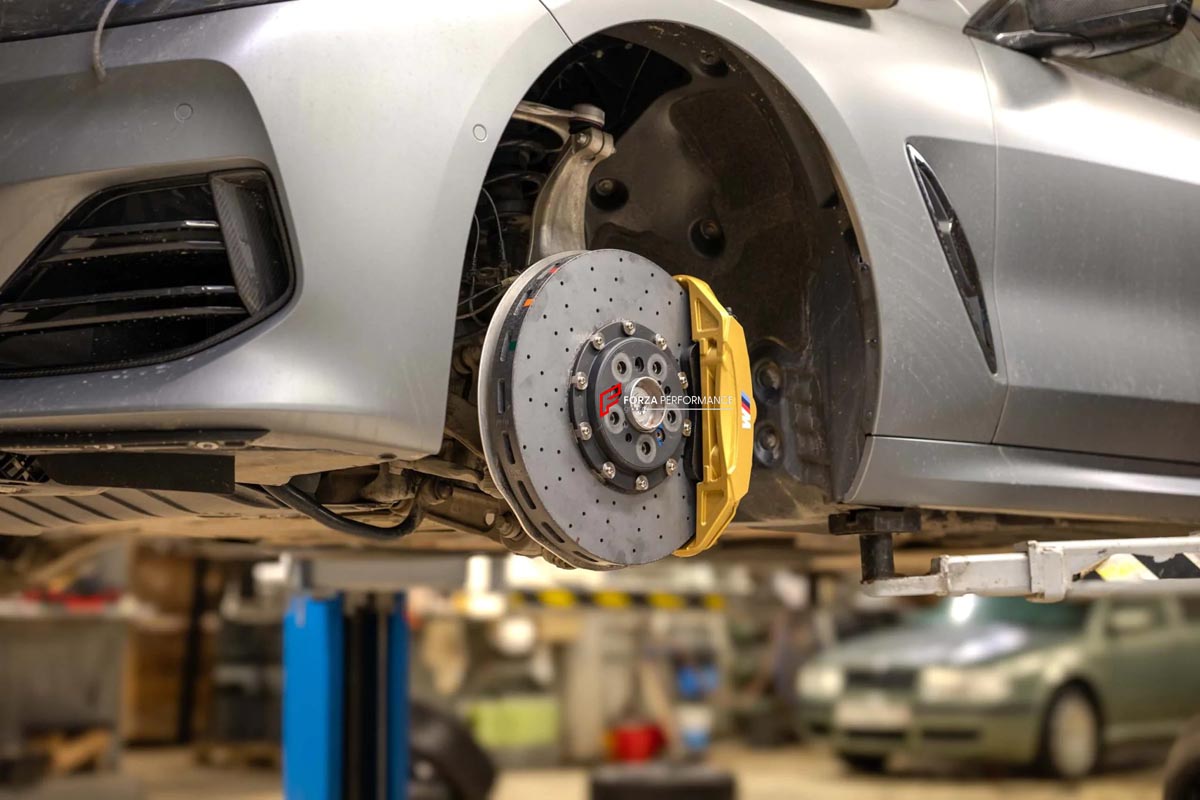 CARBON CERAMIC BIG BRAKE KIT for BMW 8 SERIES M850i G14 G15 G16 2018 - 2022

Forza Performance Group offers various types of big brake kits, all types of aftermarket brake calipers, as well as genuine original brands of all types, such as AP Racing, Brembo, Akebono, AMG, M Performance, Audi, Porsche, Lamborghini, Toyota TRD, etc.

Material: Carbon Ceramic

Current set includes:

2x Authentic Brembo 6 Pot Front Brake Calipers
2x 1 pot Rear Brake Calipers
2x Front Brake Discs 400 mm

2x Rear Brake Discs 398 m