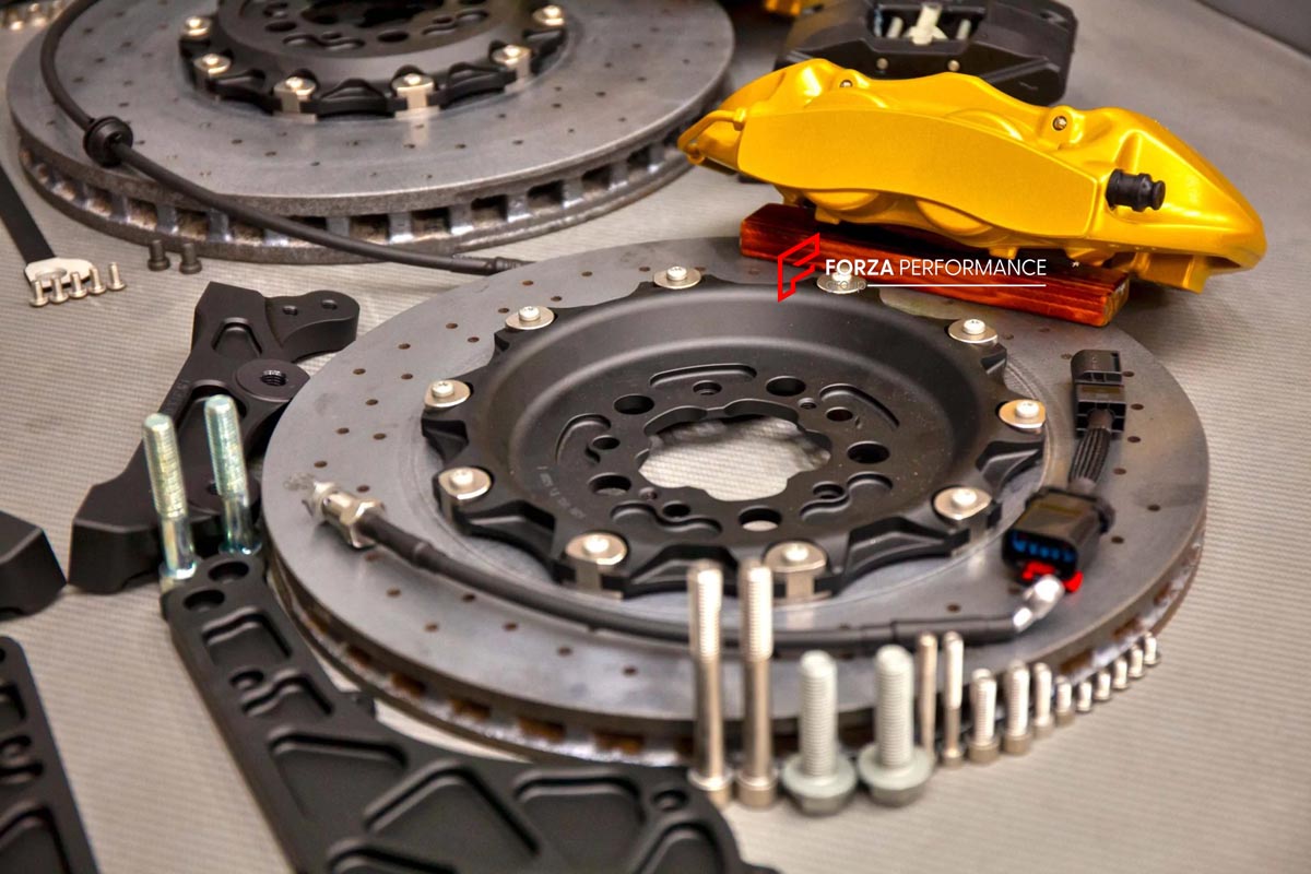 CARBON CERAMIC BIG BRAKE KIT for BMW M3 COMPETITION G80 2020 - 2024

Forza Performance Group offers various types of big brake kits, all types of aftermarket brake calipers, as well as genuine original brands of all types, such as AP Racing, Brembo, Akebono, AMG, M Performance, Audi, Porsche, Lamborghini, Toyota TRD, etc.

Material: Carbon Ceramic

Current set includes:

2x 6 Pot Front Brake Calipers

2x 4 pot Rear Brake Calipers
2x Front Brake Discs 400 mm
2x Rear Brake Discs 380 mm
2x Brake Caliper Adapte