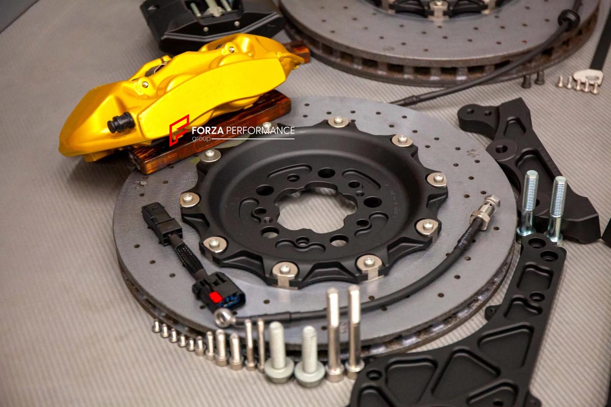 CARBON CERAMIC BIG BRAKE KIT for BMW M3 COMPETITION G80 2020 - 2024

Forza Performance Group offers various types of big brake kits, all types of aftermarket brake calipers, as well as genuine original brands of all types, such as AP Racing, Brembo, Akebono, AMG, M Performance, Audi, Porsche, Lamborghini, Toyota TRD, etc.

Material: Carbon Ceramic

Current set includes:

2x 6 Pot Front Brake Calipers

2x 4 pot Rear Brake Calipers
2x Front Brake Discs 400 mm
2x Rear Brake Discs 380 mm
2x Brake Caliper Adapte