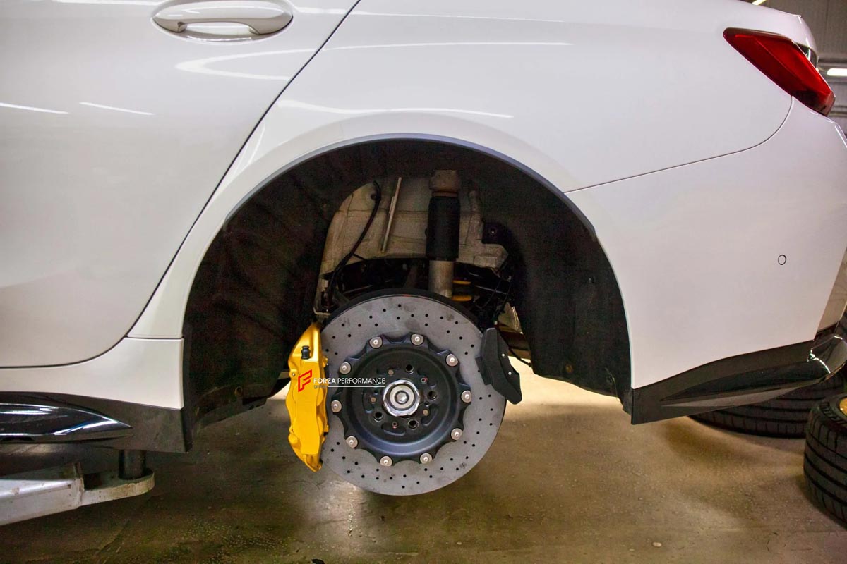 CARBON CERAMIC BIG BRAKE KIT for BMW M3 COMPETITION G80 2020 - 2024

Forza Performance Group offers various types of big brake kits, all types of aftermarket brake calipers, as well as genuine original brands of all types, such as AP Racing, Brembo, Akebono, AMG, M Performance, Audi, Porsche, Lamborghini, Toyota TRD, etc.

Material: Carbon Ceramic

Current set includes:

2x 6 Pot Front Brake Calipers

2x 4 pot Rear Brake Calipers
2x Front Brake Discs 400 mm
2x Rear Brake Discs 380 mm
2x Brake Caliper Adapte