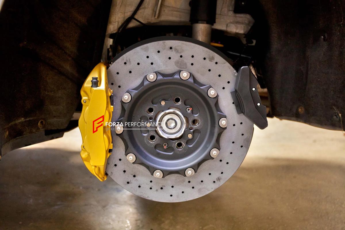 CARBON CERAMIC BIG BRAKE KIT for BMW M3 COMPETITION G80 2020 - 2024

Forza Performance Group offers various types of big brake kits, all types of aftermarket brake calipers, as well as genuine original brands of all types, such as AP Racing, Brembo, Akebono, AMG, M Performance, Audi, Porsche, Lamborghini, Toyota TRD, etc.

Material: Carbon Ceramic

Current set includes:

2x 6 Pot Front Brake Calipers

2x 4 pot Rear Brake Calipers
2x Front Brake Discs 400 mm
2x Rear Brake Discs 380 mm
2x Brake Caliper Adapte