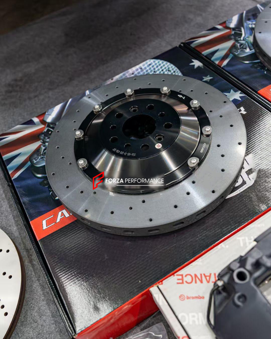 CARBON CERAMIC BIG BRAKE KIT for BMW X3M F97 2019+

Forza Performance Group offers various types of big brake kits, all types of aftermarket brake calipers, as well as genuine original brands of all types, such as AP Racing, Brembo, Akebono, AMG, M Performance, Audi, Porsche, Lamborghini, Toyota TRD, etc.

Material: Carbon Ceramic

Current set includes:

2x Authentic Brembo GTS 6 Pot Front Brake Calipers

2x Front Brake Discs 405 mm

2x Brake Caliper Adapters
2x Brake Pads

PLEASE INCLUDE YOUR VIN, MODEL AN