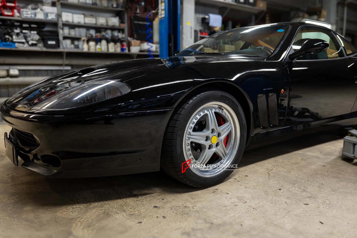 CARBON CERAMIC BIG BRAKE KIT for FERRARI 550 MARANELLO 1996 - 2002

Forza Performance Group offers various types of big brake kits, all types of aftermarket brake calipers, as well as genuine original brands of all types, such as AP Racing, Brembo, Akebono, AMG, M Performance, Audi, Porsche, Lamborghini, Toyota TRD, etc.

Material: Carbon Ceramic

Current set includes:

2x 6 Pot Front Brake Calipers

2x 4 pot Rear Brake Calipers
2x Front Brake Discs 355 mm
2x Rear Brake Discs 356 mm
2x Brake Caliper Adapter