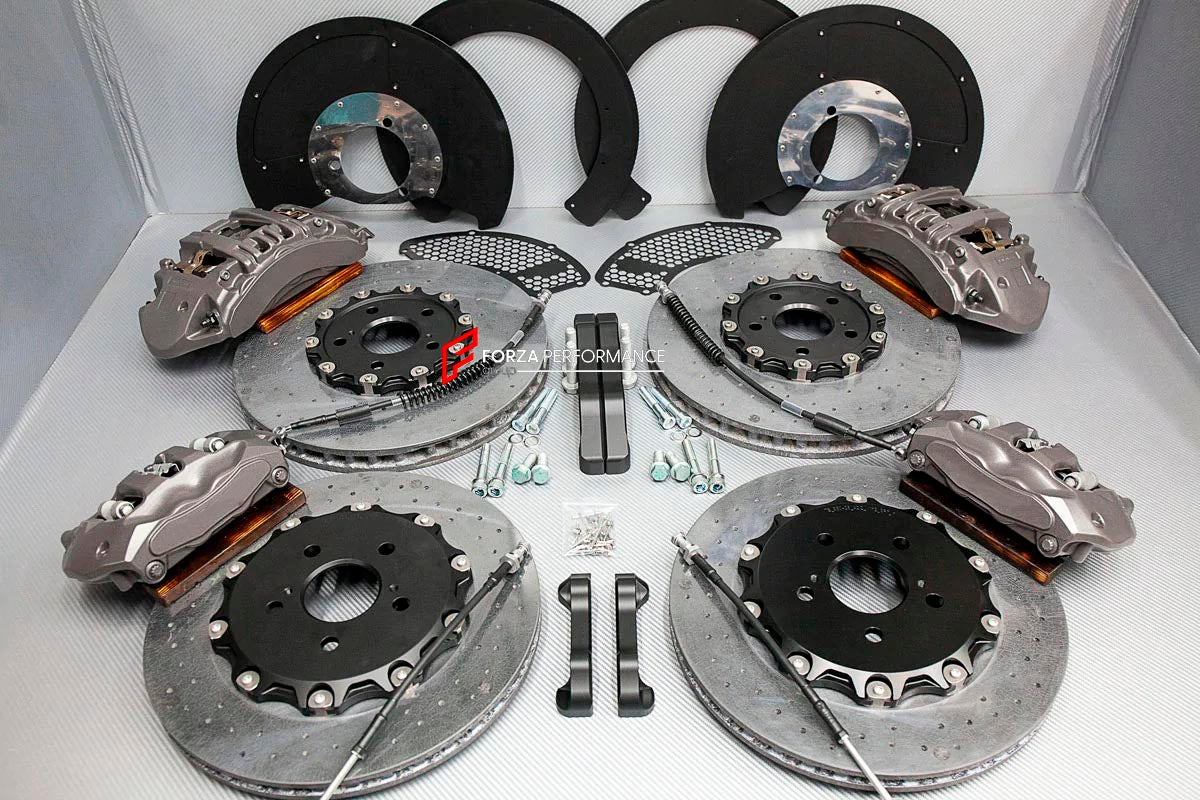 CARBON CERAMIC BIG BRAKE KIT for JEEP GRAND CHEROKEE TRACKHAWK WK2 2018 - 2023

Forza Performance Group offers various types of big brake kits, all types of aftermarket brake calipers, as well as genuine original brands of all types, such as AP Racing, Brembo, Akebono, AMG, M Performance, Audi, Porsche, Lamborghini, Toyota TRD, etc.

Current set includes:

2x 6 Pot Front Brake Calipers
4 pot Rear Brake Calipers
2x Front Brake Discs 402 mm

2x Rear Brake Discs 380 mm
2x Brake Caliper Adapters
4x Brake Pads

