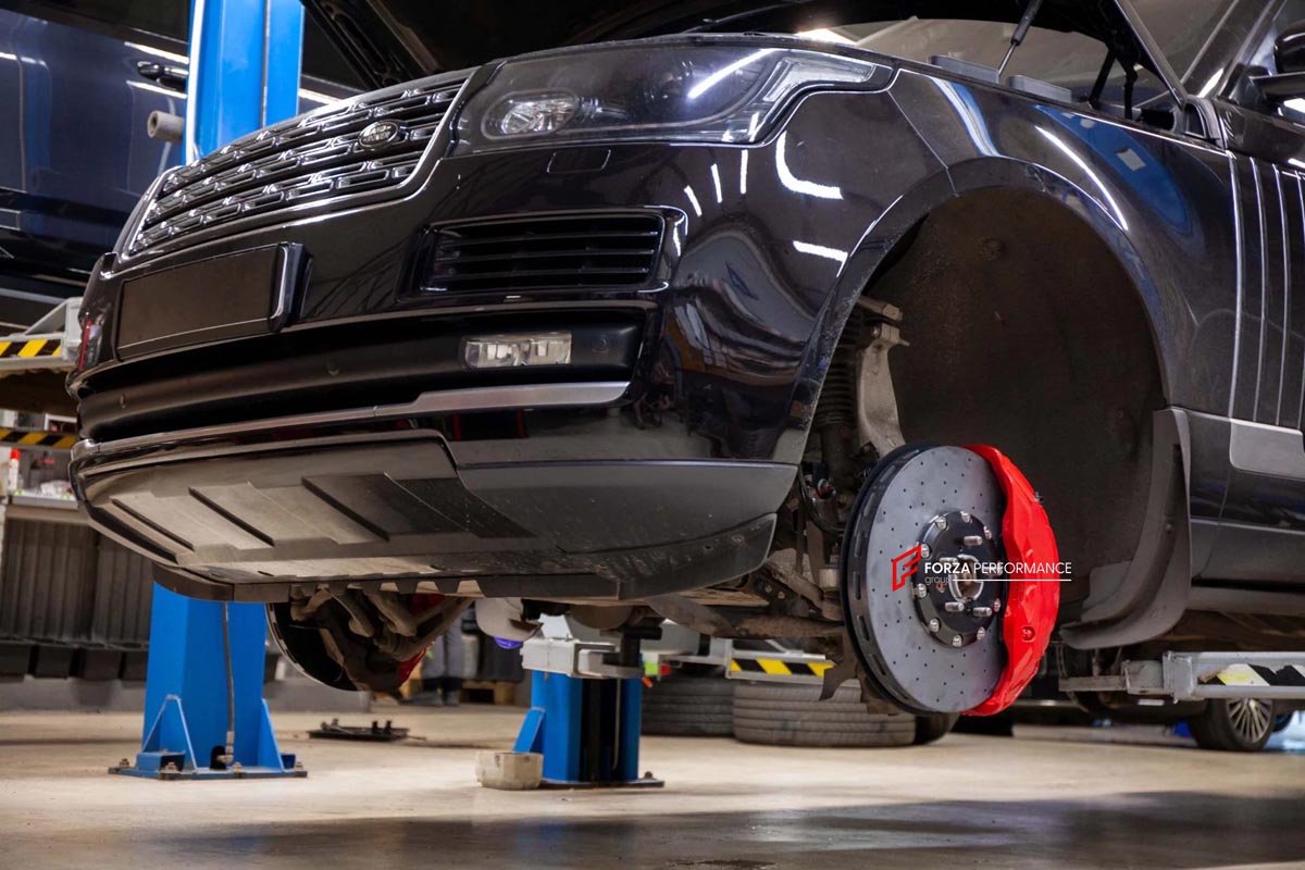 CARBON CERAMIC BIG BRAKE KIT for LAND ROVER RANGE ROVER L405 2012 - 2017

Forza Performance Group offers various types of big brake kits, all types of aftermarket brake calipers, as well as genuine original brands of all types, such as AP Racing, Brembo, Akebono, AMG, M Performance, Audi, Porsche, Lamborghini, Toyota TRD, etc.

Material: Carbon Ceramic

Current set includes:

2x 10 Pot Front Brake Calipers
2x 1 pot Rear Brake Calipers
2x Front Brake Discs 420 mm
2x Rear Brake Discs 396 mm
2x Brake Caliper A
