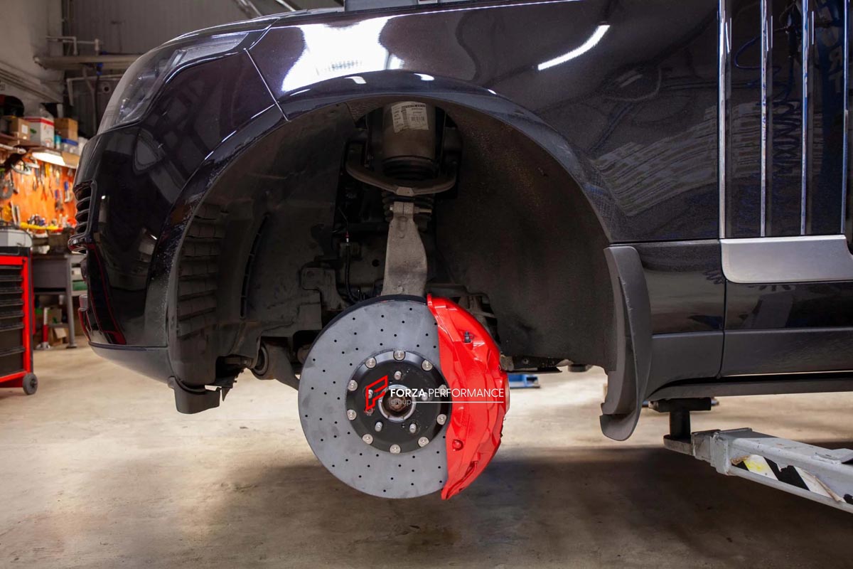 CARBON CERAMIC BIG BRAKE KIT for LAND ROVER RANGE ROVER L405 2012 - 2017

Forza Performance Group offers various types of big brake kits, all types of aftermarket brake calipers, as well as genuine original brands of all types, such as AP Racing, Brembo, Akebono, AMG, M Performance, Audi, Porsche, Lamborghini, Toyota TRD, etc.

Material: Carbon Ceramic

Current set includes:

2x 10 Pot Front Brake Calipers
2x 1 pot Rear Brake Calipers
2x Front Brake Discs 420 mm
2x Rear Brake Discs 396 mm
2x Brake Caliper A