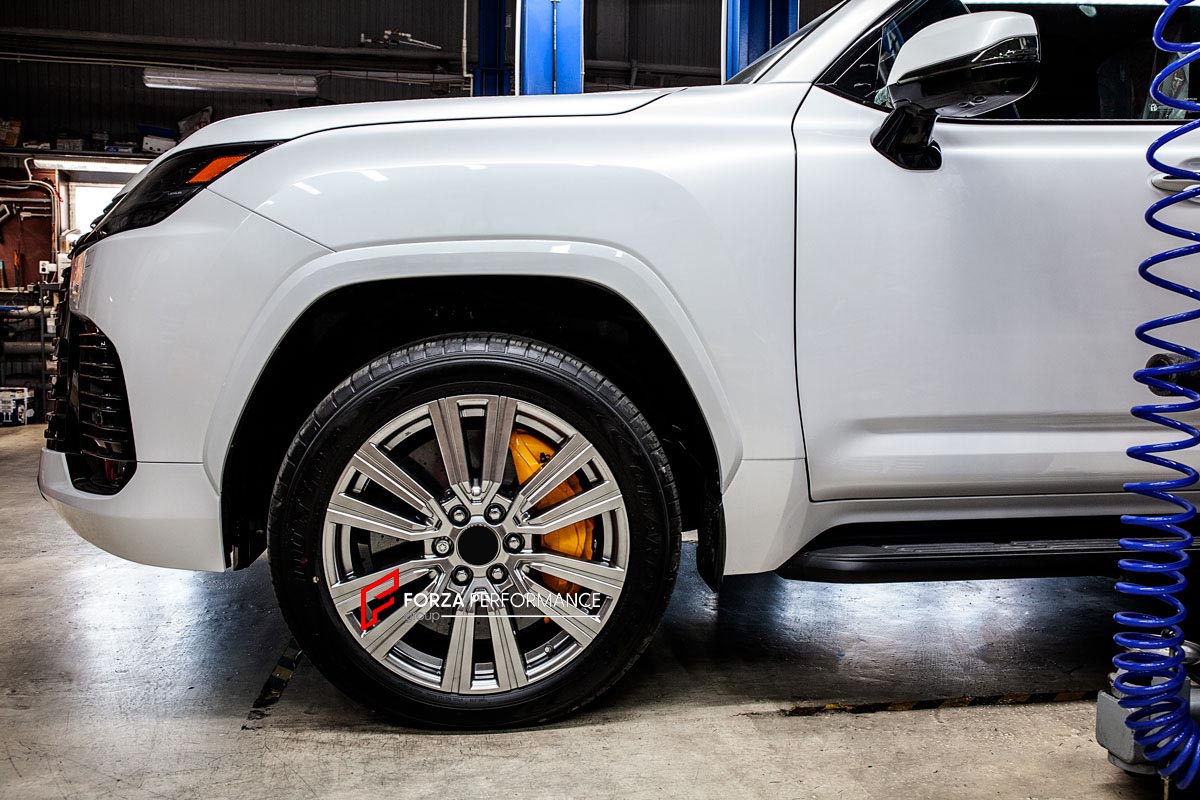 CARBON CERAMIC BIG BRAKE KIT for LEXUS LX600

Forza Performance Group offers various types of big brake kits, all types of aftermarket brake calipers, as well as genuine original brands of all types, such as AP Racing, Brembo, Akebono, AMG, M Performance, Audi, Porsche, Lamborghini, Toyota TRD, etc.

Material: Carbon Ceramic

Current set includes:

2x Authentic Akebono 10 pot Front Brake Calipers
2x Authentic Akebono 4 pot Rear Brake Calipers
2x Authentic Akebono Electronic Parking Brakes
2x Front Brake Dis