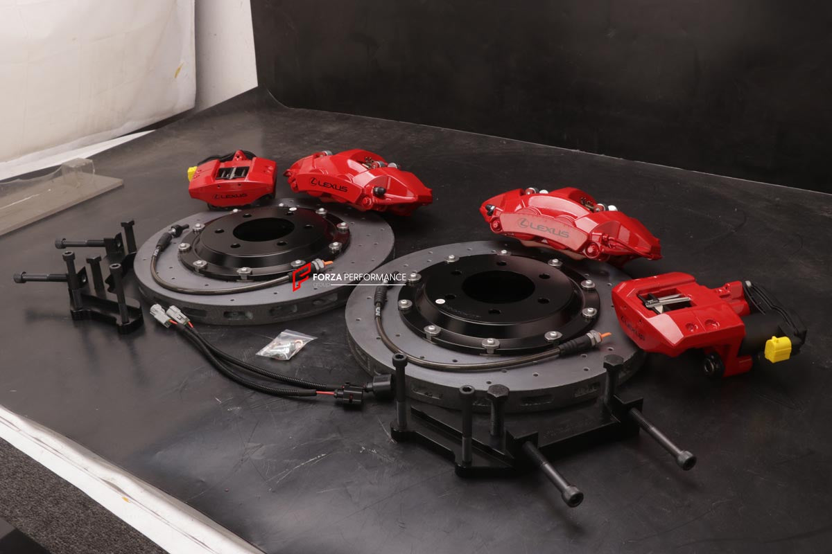 CARBON CERAMIC BIG BRAKE KIT for LEXUS LX600

Forza Performance Group offers various types of big brake kits, all types of aftermarket brake calipers, as well as genuine original brands of all types, such as AP Racing, Brembo, Akebono, AMG, M Performance, Audi, Porsche, Lamborghini, Toyota TRD, etc.

Material: Carbon Ceramic

Current set includes:

2x Authentic Akebono 10 pot Front Brake Calipers
2x Authentic Akebono 4 pot Rear Brake Calipers
2x Authentic Akebono Electronic Parking Brakes
2x Front Brake Dis