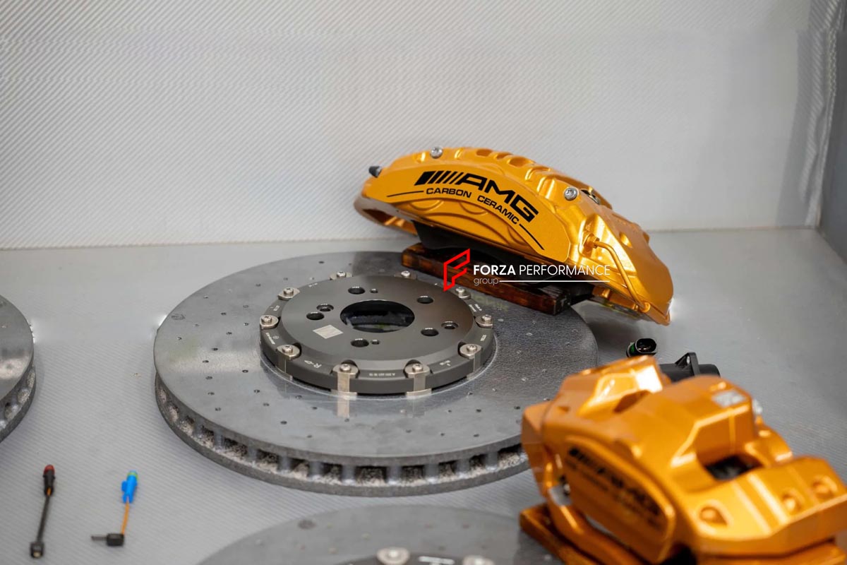 CARBON CERAMIC BIG BRAKE KIT for MERCEDES-BENZ SL 63 AMG R232 2022+

Forza Performance Group offers various types of big brake kits, all types of aftermarket brake calipers, as well as genuine original brands of all types, such as AP Racing, Brembo, Akebono, AMG, M Performance, Audi, Porsche, Lamborghini, Toyota TRD, etc.

Material: Carbon Ceramic

Current set includes:

2x Genuine Mercedes Benz AMG 6 Pot Front Brake Calipers

2x Genuine Mercedes Benz AMG 1 pot Rear Brake Calipers
2x Front Brake Discs 402 m