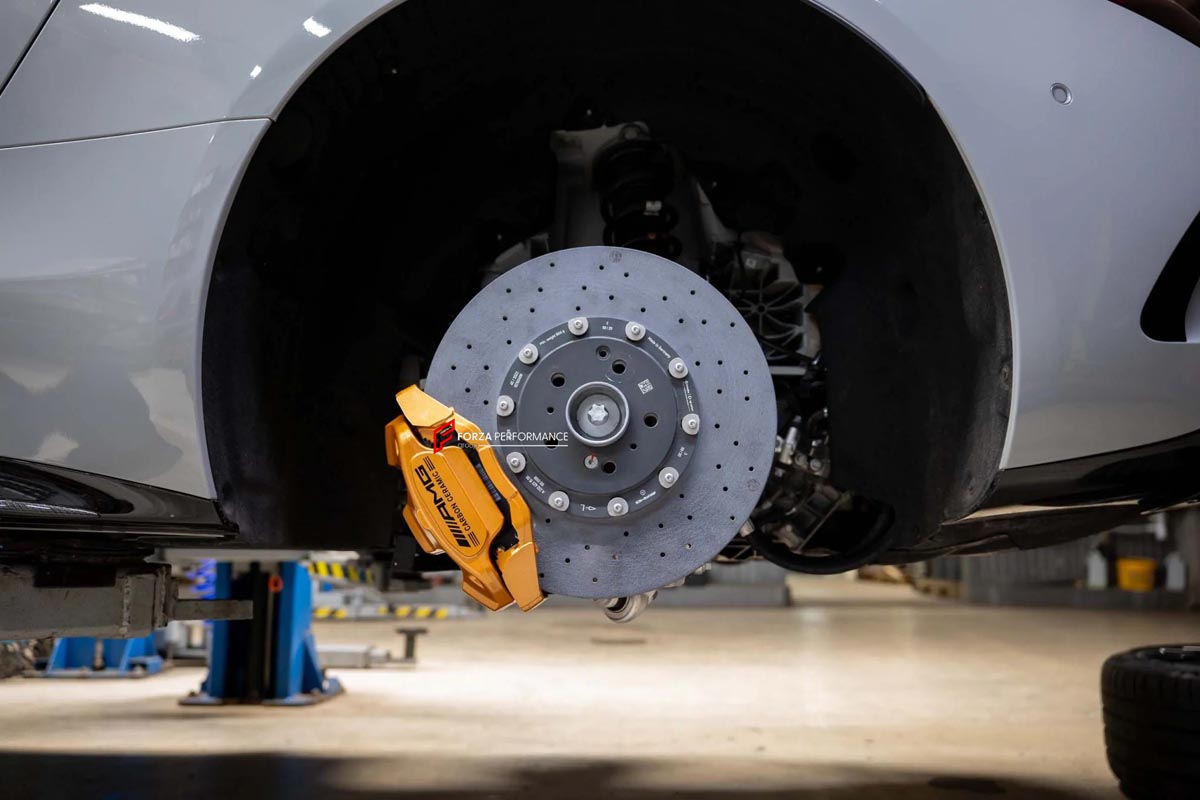 CARBON CERAMIC BIG BRAKE KIT for MERCEDES-BENZ SL 63 AMG R232 2022+

Forza Performance Group offers various types of big brake kits, all types of aftermarket brake calipers, as well as genuine original brands of all types, such as AP Racing, Brembo, Akebono, AMG, M Performance, Audi, Porsche, Lamborghini, Toyota TRD, etc.

Material: Carbon Ceramic

Current set includes:

2x Genuine Mercedes Benz AMG 6 Pot Front Brake Calipers

2x Genuine Mercedes Benz AMG 1 pot Rear Brake Calipers
2x Front Brake Discs 402 m
