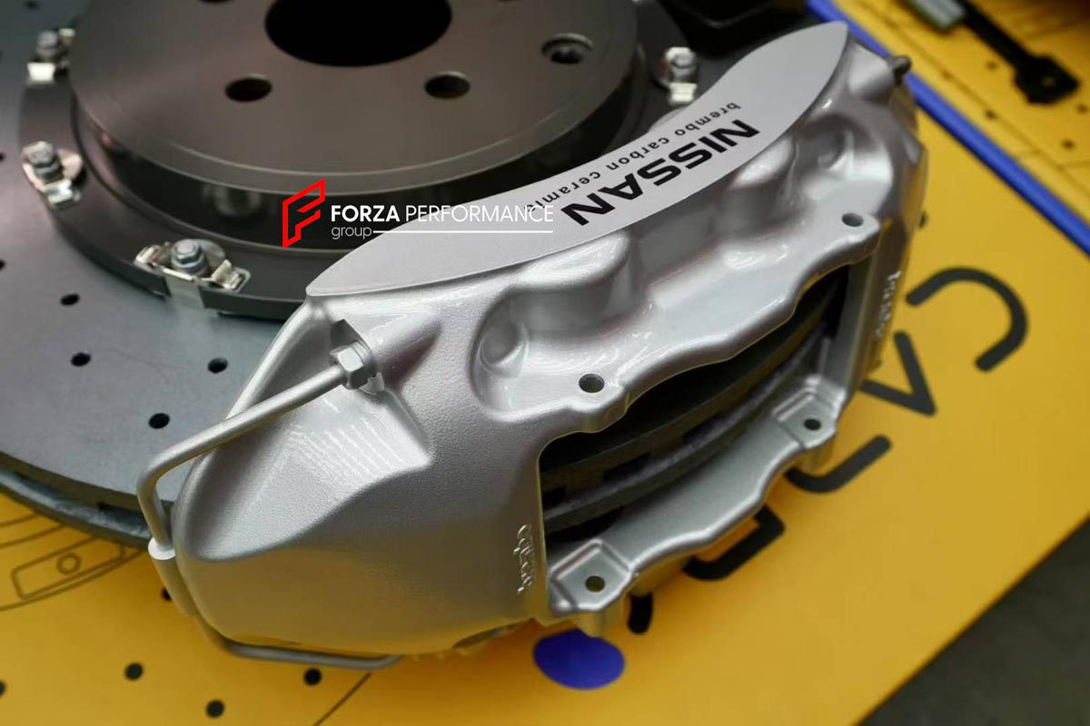 CARBON CERAMIC BIG BRAKE KIT for NISSAN GTR R35

Forza Performance Group offers various types of big brake kits, all types of aftermarket brake calipers, as well as genuine original brands of all types, such as AP Racing, Brembo, Akebono, AMG, M Performance, Audi, Porsche, Lamborghini, Toyota TRD, etc.

Material: Carbon Ceramic

Current set includes:

2x Authentic Brembo 6 Pot Front Brake Calipers

2x Authentic Brembo 4 pot Rear Brake Calipers
2x Electronic Parking Brakes
2x Front Brake Discs 410 mm
2x Rear