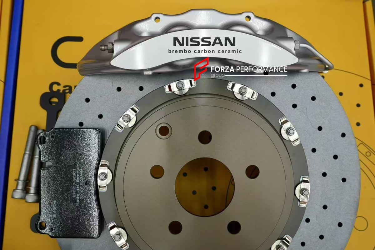 CARBON CERAMIC BIG BRAKE KIT for NISSAN GTR R35

Forza Performance Group offers various types of big brake kits, all types of aftermarket brake calipers, as well as genuine original brands of all types, such as AP Racing, Brembo, Akebono, AMG, M Performance, Audi, Porsche, Lamborghini, Toyota TRD, etc.

Material: Carbon Ceramic

Current set includes:

2x Authentic Brembo 6 Pot Front Brake Calipers

2x Authentic Brembo 4 pot Rear Brake Calipers
2x Electronic Parking Brakes
2x Front Brake Discs 410 mm
2x Rear