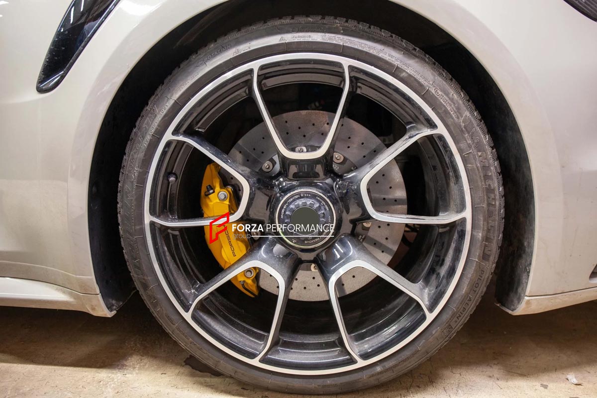 CARBON CERAMIC BIG BRAKE KIT for PORSCHE 911 992.1 TURBO S 2020+

Forza Performance Group offers various types of big brake kits, all types of aftermarket brake calipers, as well as genuine original brands of all types, such as AP Racing, Brembo, Akebono, AMG, M Performance, Audi, Porsche, Lamborghini, Toyota TRD, etc.

Material: Carbon Ceramic

Current set includes:

2x Genuine Porshce Turbo S 10 Pot Front Brake Calipers
2x Genuine Porshce Turbo S 4 pot Rear Brake Calipers
2x Front Brake Discs 420 mm

2x R