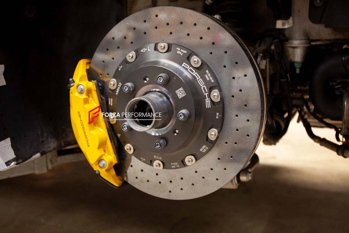 CARBON CERAMIC BIG BRAKE KIT for PORSCHE 911 992.1 TURBO S 2020+

Forza Performance Group offers various types of big brake kits, all types of aftermarket brake calipers, as well as genuine original brands of all types, such as AP Racing, Brembo, Akebono, AMG, M Performance, Audi, Porsche, Lamborghini, Toyota TRD, etc.

Material: Carbon Ceramic

Current set includes:

2x Genuine Porshce Turbo S 10 Pot Front Brake Calipers
2x Genuine Porshce Turbo S 4 pot Rear Brake Calipers
2x Front Brake Discs 420 mm

2x R
