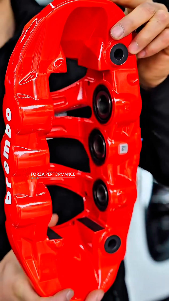 CARBON CERAMIC BIG BRAKE KIT for PORSCHE MACAN 2021 - 2024

Forza Performance Group offers various types of big brake kits, all types of aftermarket brake calipers, as well as genuine original brands of all types, such as AP Racing, Brembo, Akebono, AMG, M Performance, Audi, Porsche, Lamborghini, Toyota TRD, etc.

Material: Carbon Ceramic

Current set includes:

2x Authentic Brembo BM6 6 Pot Front Brake Calipers

2x Front Brake Discs 380 mm

2x Brake Caliper Adapters
2x Brake Pads

PLEASE INCLUDE YOUR VIN, 