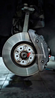 CARBON CERAMIC BIG BRAKE KIT for PORSCHE MACAN 2021 - 2024

Forza Performance Group offers various types of big brake kits, all types of aftermarket brake calipers, as well as genuine original brands of all types, such as AP Racing, Brembo, Akebono, AMG, M Performance, Audi, Porsche, Lamborghini, Toyota TRD, etc.

Material: Carbon Ceramic

Current set includes:

2x Authentic Brembo BM6 6 Pot Front Brake Calipers

2x Front Brake Discs 380 mm

2x Brake Caliper Adapters
2x Brake Pads

PLEASE INCLUDE YOUR VIN, 