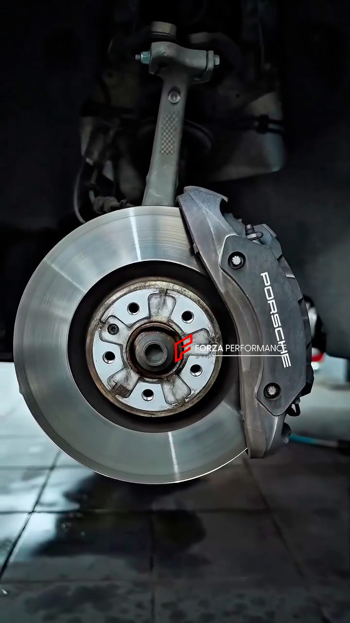 CARBON CERAMIC BIG BRAKE KIT for PORSCHE MACAN 2021 - 2024

Forza Performance Group offers various types of big brake kits, all types of aftermarket brake calipers, as well as genuine original brands of all types, such as AP Racing, Brembo, Akebono, AMG, M Performance, Audi, Porsche, Lamborghini, Toyota TRD, etc.

Material: Carbon Ceramic

Current set includes:

2x Authentic Brembo BM6 6 Pot Front Brake Calipers

2x Front Brake Discs 380 mm

2x Brake Caliper Adapters
2x Brake Pads

PLEASE INCLUDE YOUR VIN, 