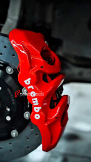 CARBON CERAMIC BIG BRAKE KIT for PORSCHE MACAN 2021 - 2024

Forza Performance Group offers various types of big brake kits, all types of aftermarket brake calipers, as well as genuine original brands of all types, such as AP Racing, Brembo, Akebono, AMG, M Performance, Audi, Porsche, Lamborghini, Toyota TRD, etc.

Material: Carbon Ceramic

Current set includes:

2x Authentic Brembo BM6 6 Pot Front Brake Calipers

2x Front Brake Discs 380 mm

2x Brake Caliper Adapters
2x Brake Pads

PLEASE INCLUDE YOUR VIN, 
