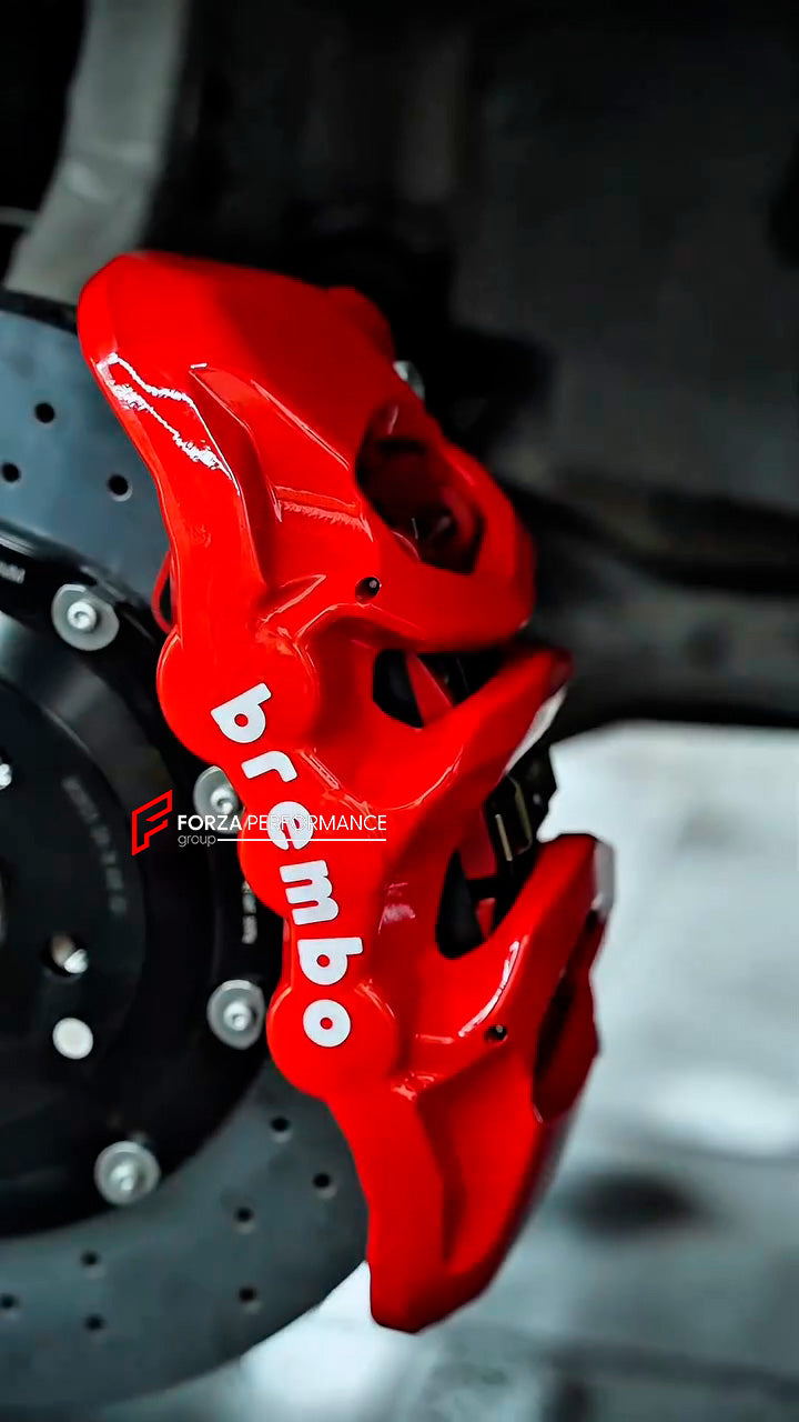 CARBON CERAMIC BIG BRAKE KIT for PORSCHE MACAN 2021 - 2024

Forza Performance Group offers various types of big brake kits, all types of aftermarket brake calipers, as well as genuine original brands of all types, such as AP Racing, Brembo, Akebono, AMG, M Performance, Audi, Porsche, Lamborghini, Toyota TRD, etc.

Material: Carbon Ceramic

Current set includes:

2x Authentic Brembo BM6 6 Pot Front Brake Calipers

2x Front Brake Discs 380 mm

2x Brake Caliper Adapters
2x Brake Pads

PLEASE INCLUDE YOUR VIN, 
