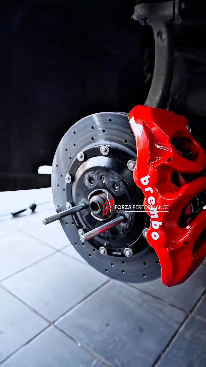 CARBON CERAMIC BIG BRAKE KIT for PORSCHE MACAN 2021 - 2024

Forza Performance Group offers various types of big brake kits, all types of aftermarket brake calipers, as well as genuine original brands of all types, such as AP Racing, Brembo, Akebono, AMG, M Performance, Audi, Porsche, Lamborghini, Toyota TRD, etc.

Material: Carbon Ceramic

Current set includes:

2x Authentic Brembo BM6 6 Pot Front Brake Calipers

2x Front Brake Discs 380 mm

2x Brake Caliper Adapters
2x Brake Pads

PLEASE INCLUDE YOUR VIN, 