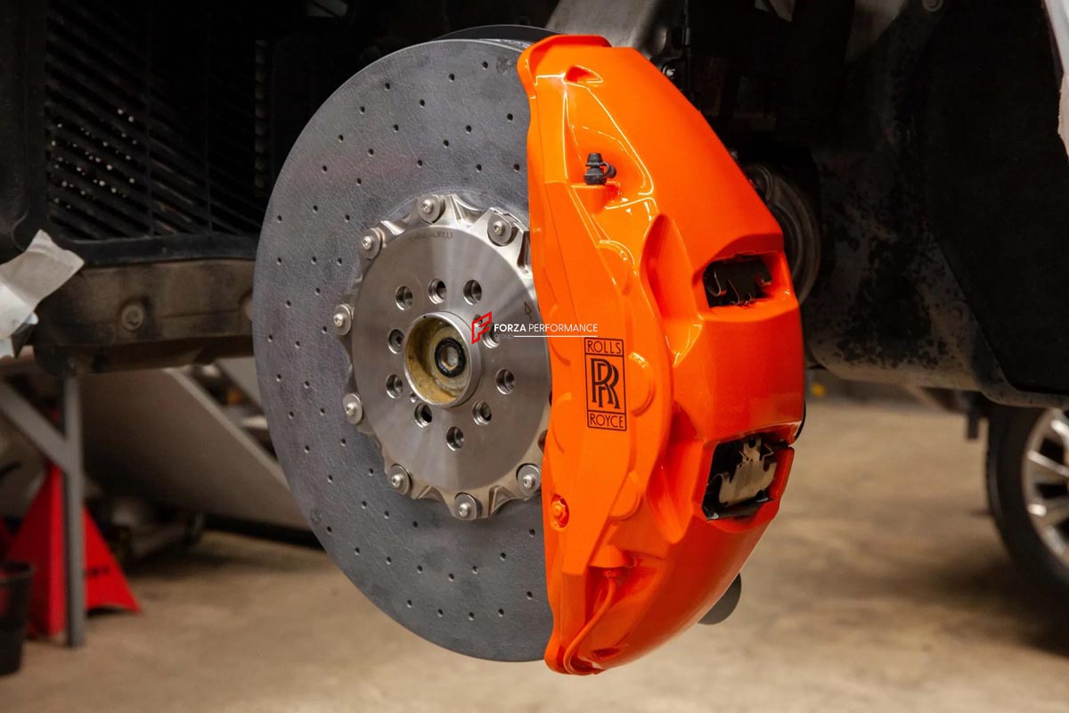 CARBON CERAMIC BIG BRAKE KIT for ROLLS-ROYCE CULLINAN 2018 - 2024

Forza Performance Group offers various types of big brake kits, all types of aftermarket brake calipers, as well as genuine original brands of all types, such as AP Racing, Brembo, Akebono, AMG, M Performance, Audi, Porsche, Lamborghini, Toyota TRD, etc.

Material: Carbon Ceramic

Current set includes:

2x Authentic Akebono 10 Pot Front Brake Calipers

2x Authentic Brembo 4 pot Rear Brake Calipers
2x Front Brake Discs 440 mm
2x Rear Brake Di