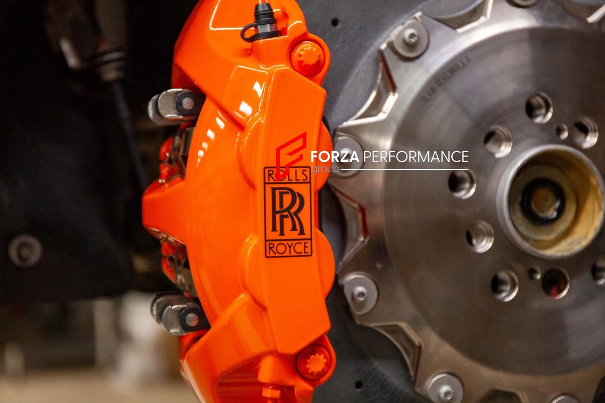 CARBON CERAMIC BIG BRAKE KIT for ROLLS-ROYCE CULLINAN 2018 - 2024

Forza Performance Group offers various types of big brake kits, all types of aftermarket brake calipers, as well as genuine original brands of all types, such as AP Racing, Brembo, Akebono, AMG, M Performance, Audi, Porsche, Lamborghini, Toyota TRD, etc.

Material: Carbon Ceramic

Current set includes:

2x Authentic Akebono 10 Pot Front Brake Calipers

2x Authentic Brembo 4 pot Rear Brake Calipers
2x Front Brake Discs 440 mm
2x Rear Brake Di