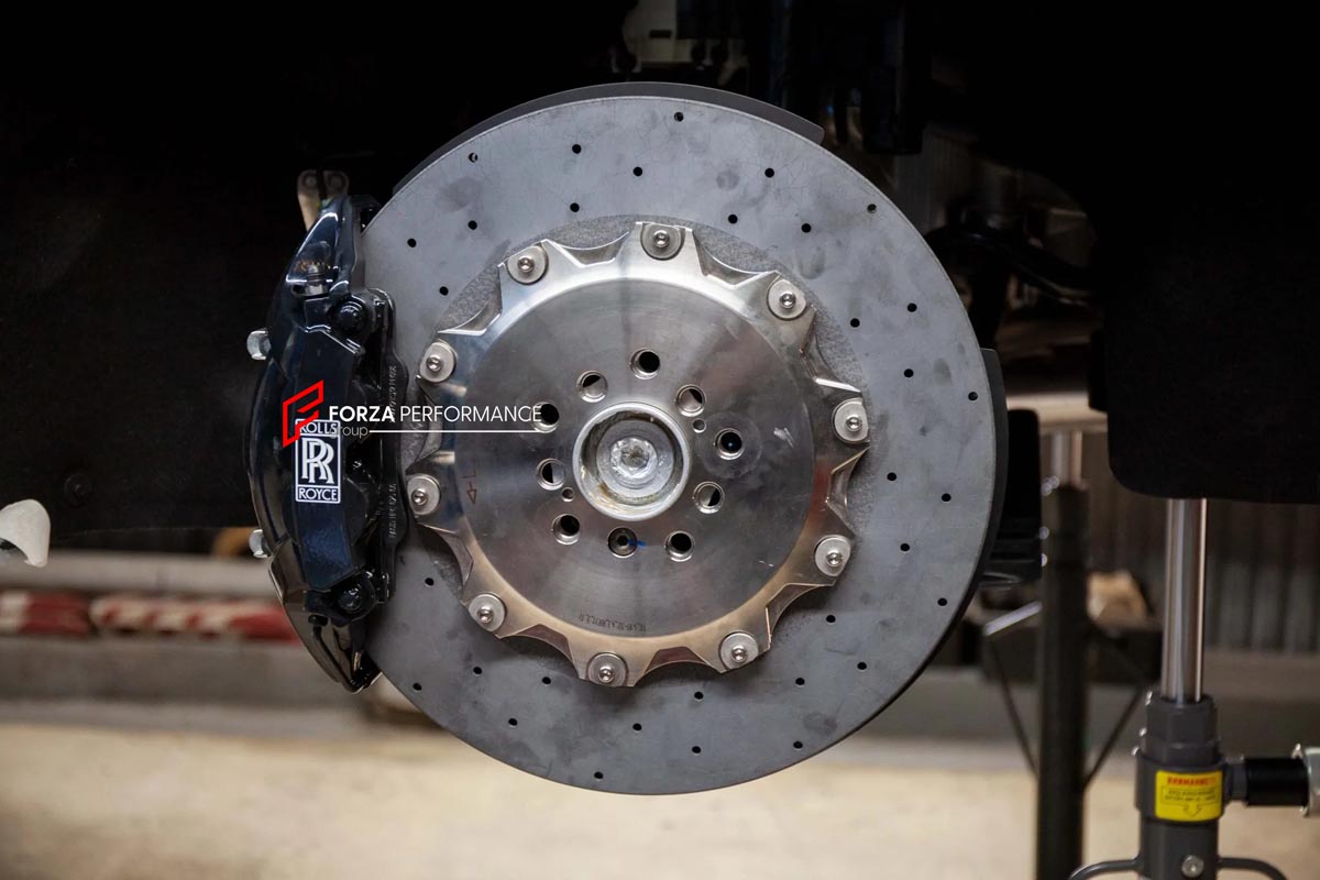 CARBON CERAMIC BIG BRAKE KIT for ROLLS-ROYCE PHANTOM 2017+

Forza Performance Group offers various types of big brake kits, all types of aftermarket brake calipers, as well as genuine original brands of all types, such as AP Racing, Brembo, Akebono, AMG, M Performance, Audi, Porsche, Lamborghini, Toyota TRD, etc.

Material: Carbon Ceramic

Current set includes:
2x Authentic Akebono 10 Pot Front Brake Calipers
2x 4 pot Rear Brake Calipers
2x Front Brake Discs 440 mm
2x Rear Brake Discs 410 mm
2x Brake Calipe