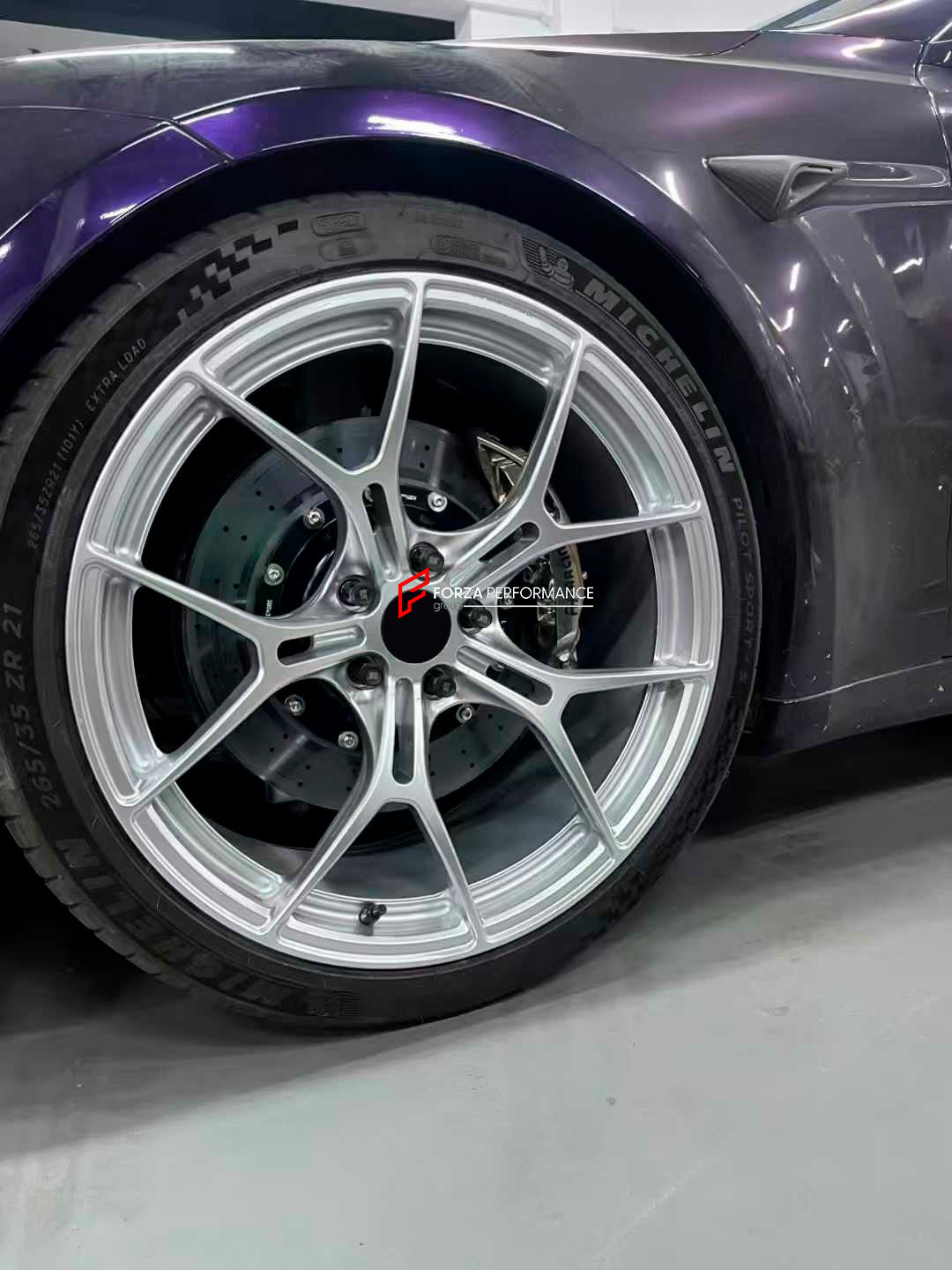 CARBON CERAMIC BIG BRAKE KIT for TESLA MODEL S PLAID 2021+

Forza Performance Group offers various types of big brake kits, all types of aftermarket brake calipers, as well as genuine original brands of all types, such as AP Racing, Brembo, Akebono, AMG, M Performance, Audi, Porsche, Lamborghini, Toyota TRD, etc.

Material: Carbon Ceramic

Current set includes:

2x Authentic AP Racing CP6169 6 Pot Front Brake Calipers

2x Authentic AP Racing CP9449 4 pot Rear Brake Calipers
2x Front Brake Discs 380 mm
2x Re