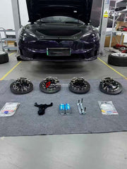 CARBON CERAMIC BIG BRAKE KIT for TESLA MODEL S PLAID 2021+

Forza Performance Group offers various types of big brake kits, all types of aftermarket brake calipers, as well as genuine original brands of all types, such as AP Racing, Brembo, Akebono, AMG, M Performance, Audi, Porsche, Lamborghini, Toyota TRD, etc.

Material: Carbon Ceramic

Current set includes:

2x Authentic AP Racing CP6169 6 Pot Front Brake Calipers

2x Authentic AP Racing CP9449 4 pot Rear Brake Calipers
2x Front Brake Discs 380 mm
2x Re
