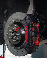 CARBON CERAMIC BIG BRAKE KIT for TESLA MODEL Y 2020 - 2025

Forza Performance Group offers various types of big brake kits, all types of aftermarket brake calipers, as well as genuine original brands of all types, such as AP Racing, Brembo, Akebono, AMG, M Performance, Audi, Porsche, Lamborghini, Toyota TRD, etc.

Material: Carbon Ceramic

Current set includes:

2x Authentic Brembo GTS6 6 Pot Front Brake Calipers

2x Front Brake Discs 405 mm

2x Brake Caliper Adapters
2x Brake Pads

PLEASE INCLUDE YOUR VIN,
