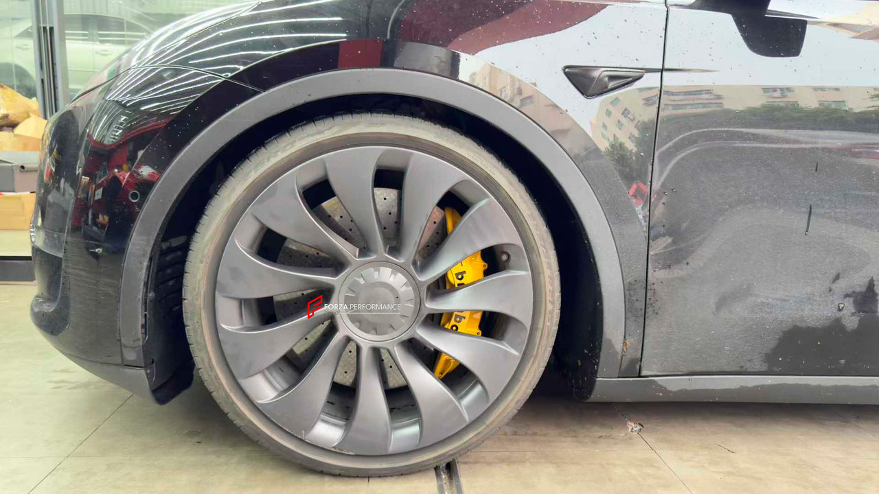 CARBON CERAMIC BIG BRAKE KIT for TESLA MODEL Y 2020 - 2025

Forza Performance Group offers various types of big brake kits, all types of aftermarket brake calipers, as well as genuine original brands of all types, such as AP Racing, Brembo, Akebono, AMG, M Performance, Audi, Porsche, Lamborghini, Toyota TRD, etc.

Material: Carbon Ceramic

Current set includes:

2x Authentic Brembo 6 Pot Front Brake Calipers

2x Authentic Brembo 4 pot Rear Brake Calipers
2x Front Brake Discs 405 mm
2x Rear Brake Discs 380 m