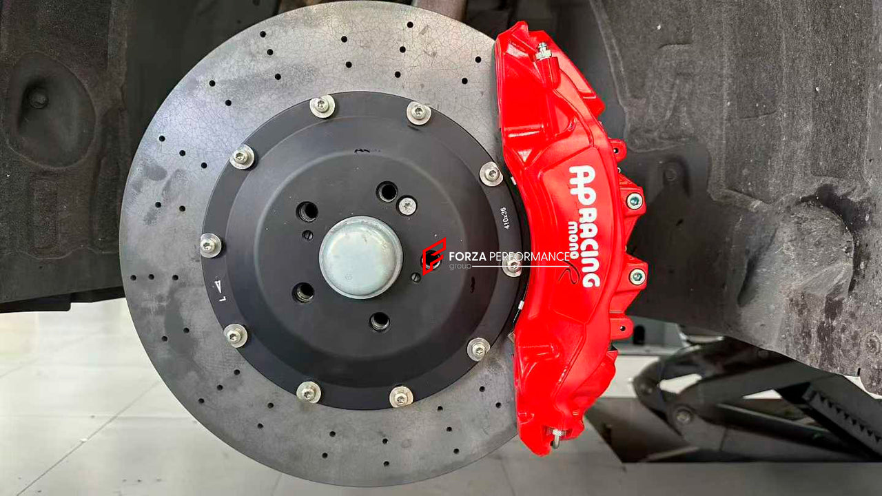 We manufacture premium quality carbon ceramic brakes discs rotors for MERCEDES BENZ S-CLASS S580 W223 2020+ in any size

Specification:

Authentic APRacing CP9571 6&nbsp;Pot Front Brake Calipers
Front disc: 410 mm, thickness 36 mm

Material: Carbon Ceramic ( C / SiC) rings, Aluminium hat / bell

Includes: Carbon ceramic brake disсs / rotors, brake pads, brackets for calipers, hoses.

BRAKE DISCS ROTORS CAN BE MADE FOR YOUR CAR IN ANY SIZE AND UPGRADED FROM IRON / STEEL DISCS TO CARBON CERAMIC

PLEASE INCLUD