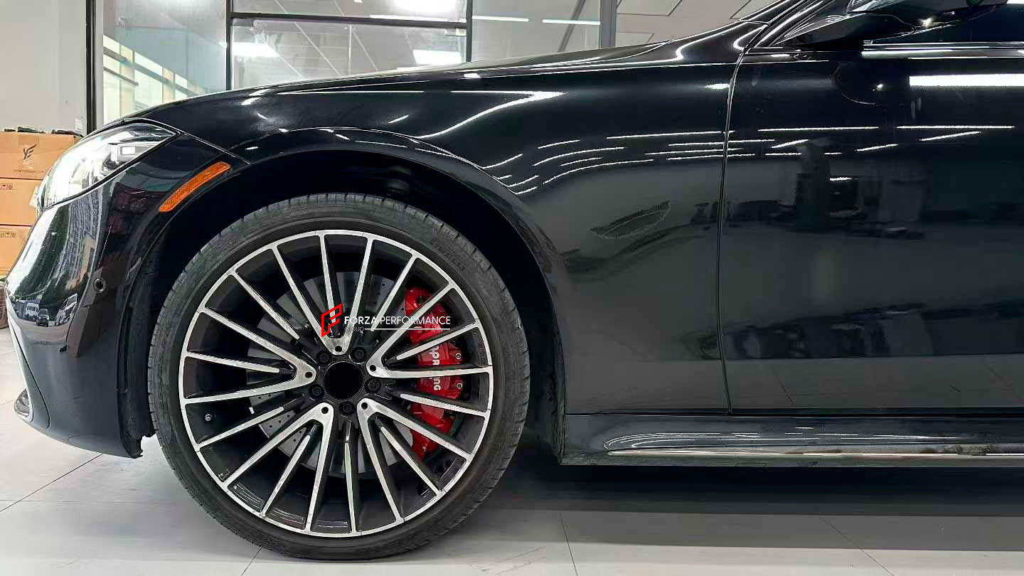 We manufacture premium quality carbon ceramic brakes discs rotors for MERCEDES BENZ S-CLASS S580 W223 2020+ in any size

Specification:

Authentic APRacing CP9571 6&nbsp;Pot Front Brake Calipers
Front disc: 410 mm, thickness 36 mm

Material: Carbon Ceramic ( C / SiC) rings, Aluminium hat / bell

Includes: Carbon ceramic brake disсs / rotors, brake pads, brackets for calipers, hoses.

BRAKE DISCS ROTORS CAN BE MADE FOR YOUR CAR IN ANY SIZE AND UPGRADED FROM IRON / STEEL DISCS TO CARBON CERAMIC

PLEASE INCLUD