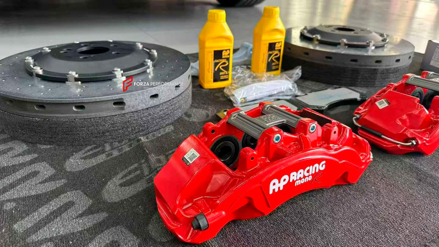 We manufacture premium quality carbon ceramic brakes discs rotors for MERCEDES BENZ S-CLASS S580 W223 2020+ in any size

Specification:

Authentic APRacing CP9571 6&nbsp;Pot Front Brake Calipers
Front disc: 410 mm, thickness 36 mm

Material: Carbon Ceramic ( C / SiC) rings, Aluminium hat / bell

Includes: Carbon ceramic brake disсs / rotors, brake pads, brackets for calipers, hoses.

BRAKE DISCS ROTORS CAN BE MADE FOR YOUR CAR IN ANY SIZE AND UPGRADED FROM IRON / STEEL DISCS TO CARBON CERAMIC

PLEASE INCLUD