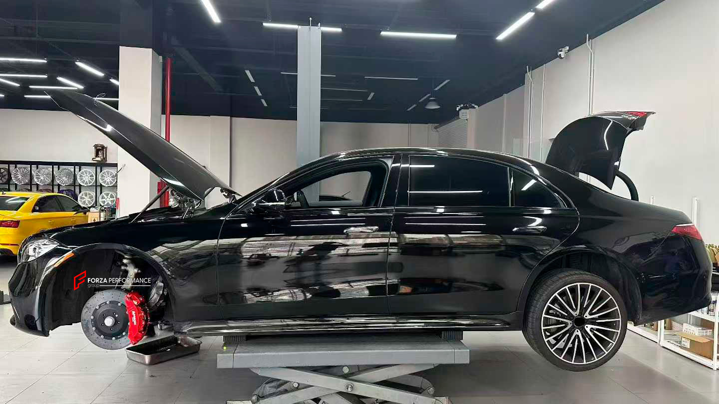 We manufacture premium quality carbon ceramic brakes discs rotors for MERCEDES BENZ S-CLASS S580 W223 2020+ in any size

Specification:

Authentic APRacing CP9571 6&nbsp;Pot Front Brake Calipers
Front disc: 410 mm, thickness 36 mm

Material: Carbon Ceramic ( C / SiC) rings, Aluminium hat / bell

Includes: Carbon ceramic brake disсs / rotors, brake pads, brackets for calipers, hoses.

BRAKE DISCS ROTORS CAN BE MADE FOR YOUR CAR IN ANY SIZE AND UPGRADED FROM IRON / STEEL DISCS TO CARBON CERAMIC

PLEASE INCLUD