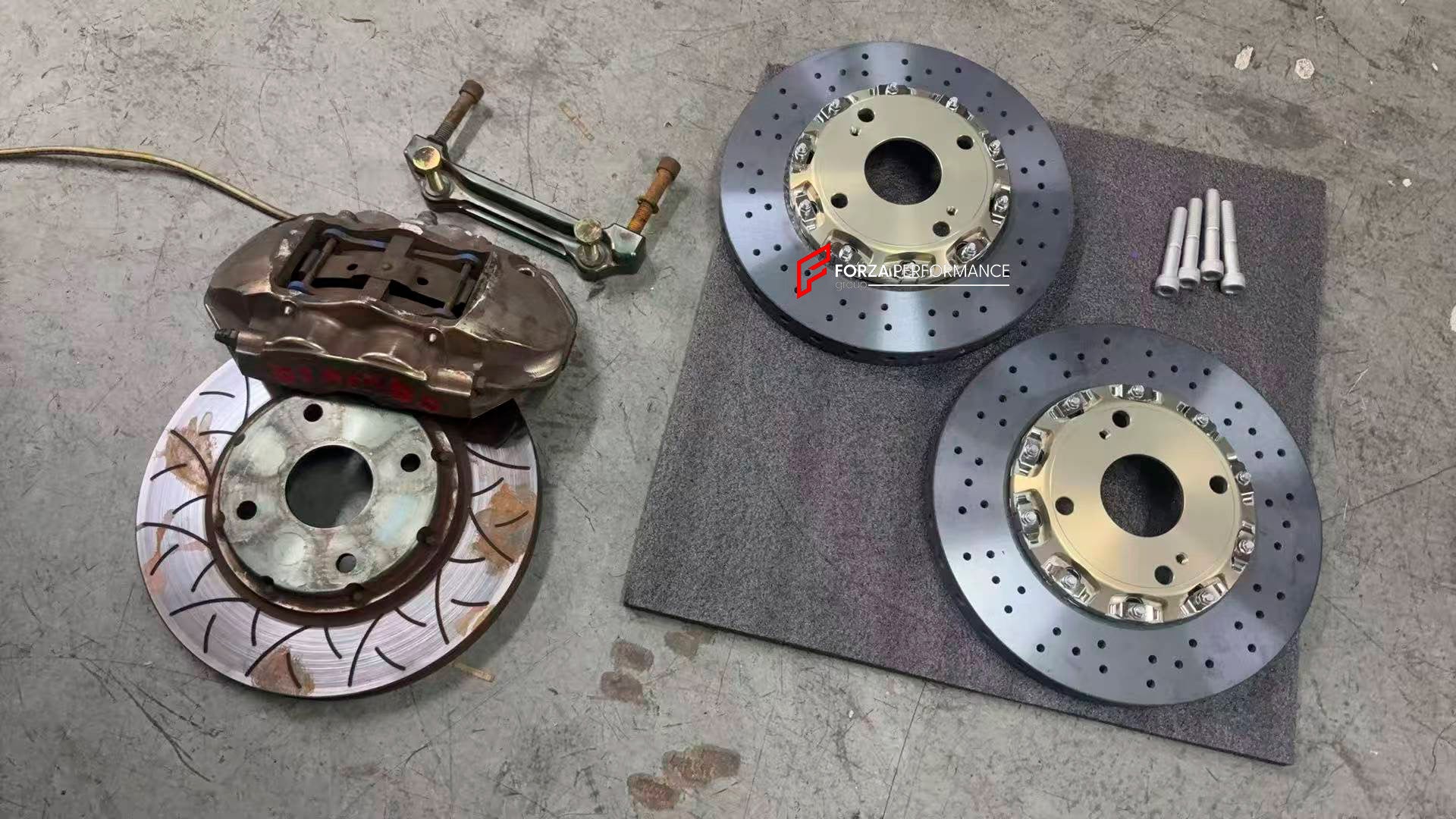 CARBON CERAMIC FRONT BIG BRAKE KIT for WULING HONGGUANG S

Forza Performance Group offers various types of big brake kits, all types of aftermarket brake calipers, as well as genuine original brands of all types, such as AP Racing, Brembo, Akebono, AMG, M Performance, Audi, Porsche, Lamborghini, Toyota TRD, etc.

Material: Carbon Ceramic

Current set includes:

2x Authentic Brembo GTR 4 Pot Front Brake Calipers
2x Front Brake Discs 280 mm

2x Brake Caliper Adapters
2x Brake Pads

PLEASE INCLUDE YOUR VIN, MO