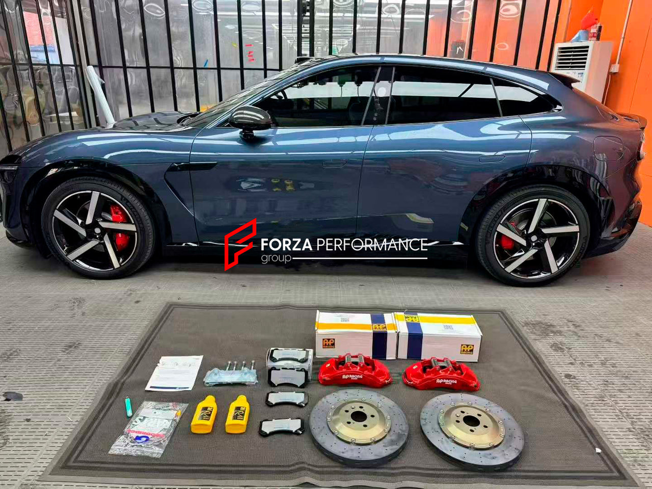 CARBON CERAMIC FRONT BIG BRAKE KIT for XIAOMI YU7 2025+

Forza Performance Group offers various types of big brake kits, all types of aftermarket brake calipers, as well as genuine original brands of all types, such as AP Racing, Brembo, Akebono, AMG, M Performance, Audi, Porsche, Lamborghini, Toyota TRD, etc.

Material: Carbon Ceramic

Current set includes:

2x Authentic AP Racing CP9571 6 Pot Front Brake Calipers
2x Front Brake Discs 410 mm

2x Brake Caliper Adapters
2x Brake Pads

PLEASE INCLUDE YOUR VIN