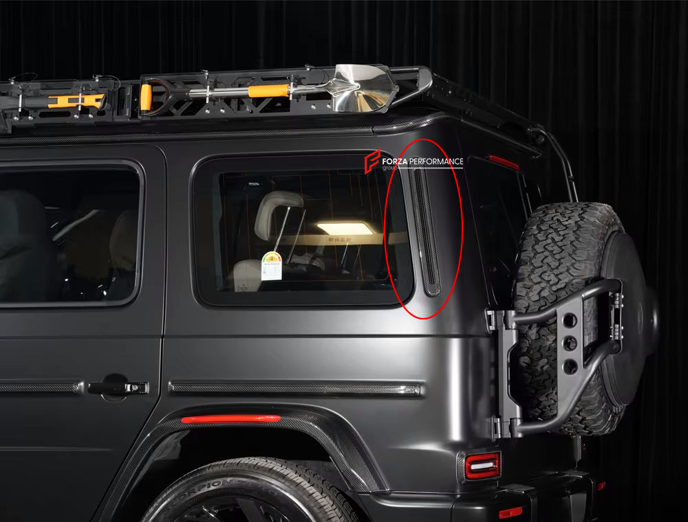 CARBON D-PILLAR ADDON for MERCEDES BENZ AMG G63 W465 G350 G500 G550 AMG G63 2024+

Set includes:

D-pillar Addon

Material: Dry carbon