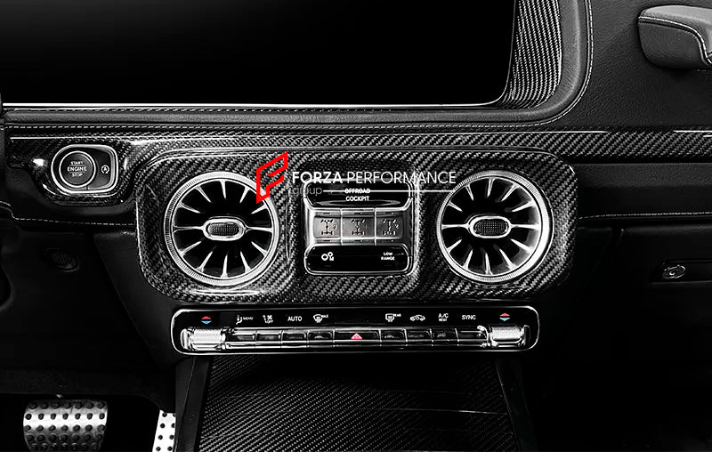 CARBON INTERIOR TRIM KIT for MERCEDES-BENZ G-CLASS G63 W465 2024+

Set includes:

Dashboard Trims


Material: Carbon Fiber

NOTE: Professional installation is required.